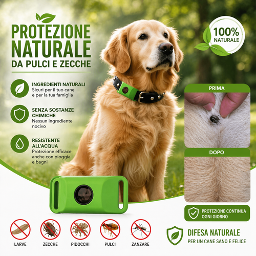 Protezione Anti Pulci e Zecche Naturale (45 giorni)