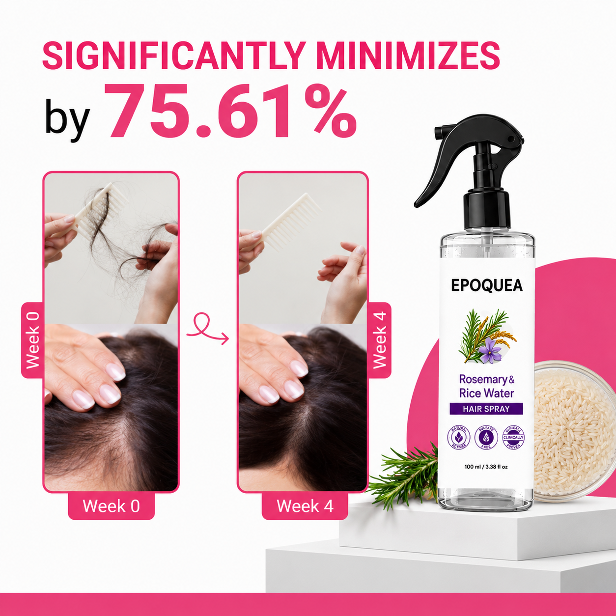 Rosemary + Rice Water Spray