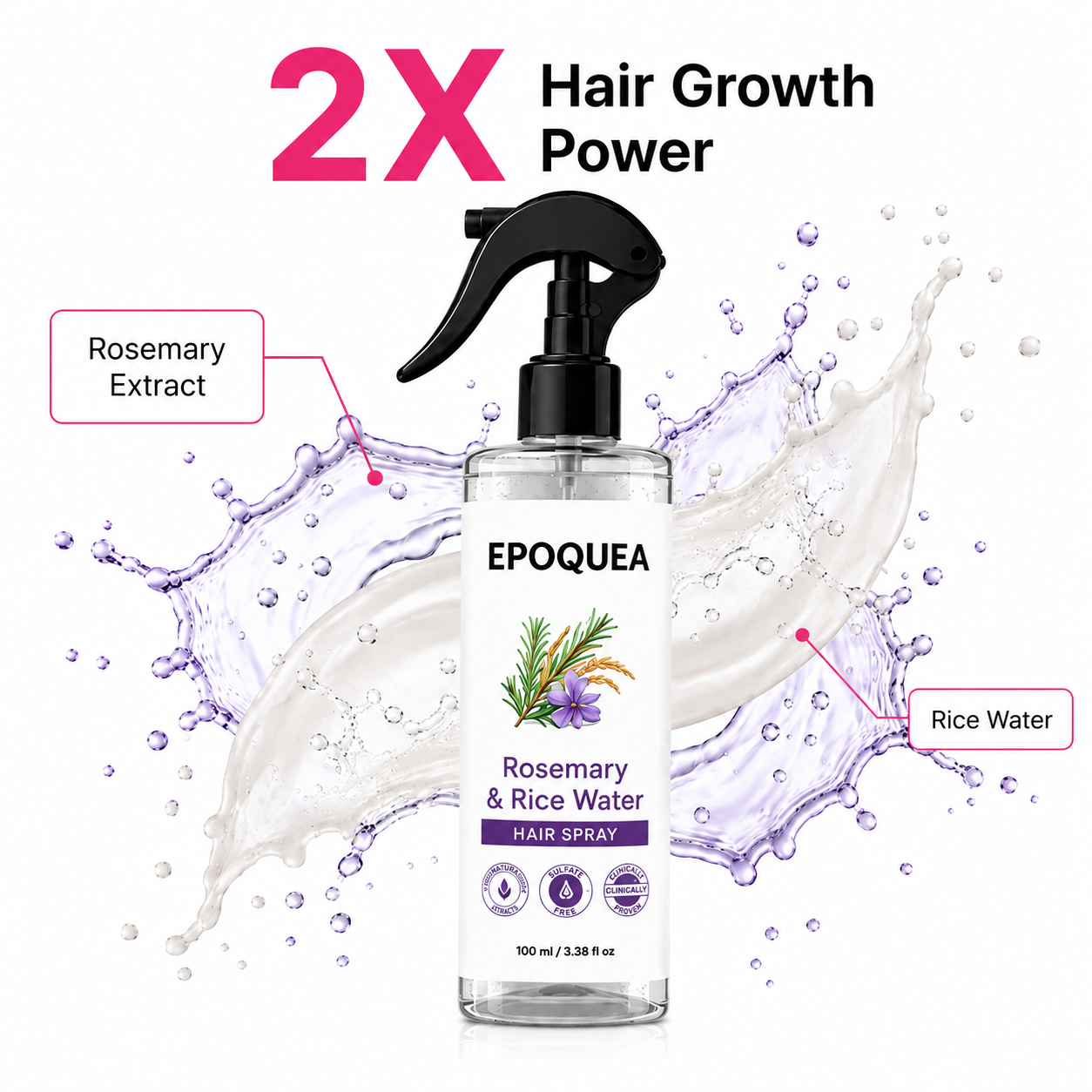 Rosemary + Rice Water Spray