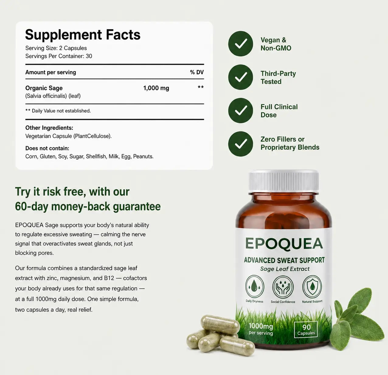 Sage Leaf Extract - Stop Excessive Sweating Naturally