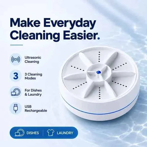 Epoquea WashBuddy Portable Ultrasonic Washer for Dishes & Laundry