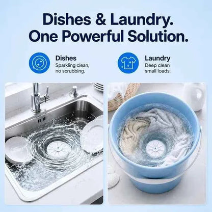 Epoquea WashBuddy Portable Ultrasonic Washer for Dishes & Laundry